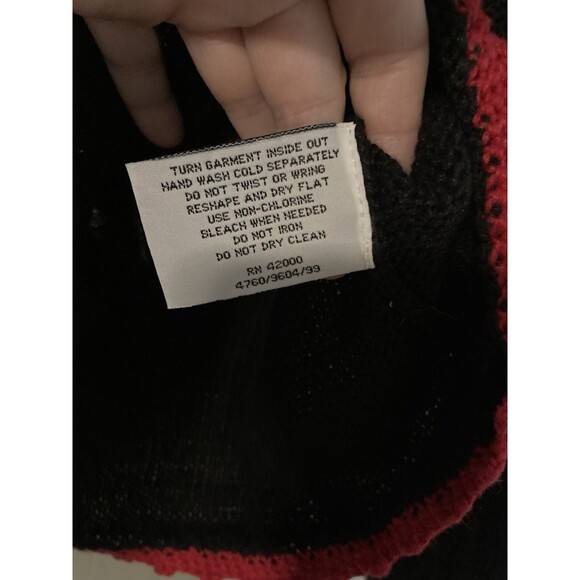 Embroidered Nutcracker Christmas Cardigan L Ugly Sweater Granny Black Vintage - Picture 9 of 9